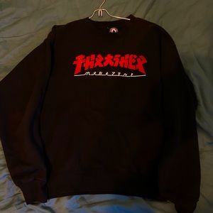 Thrasher Godzilla Black Crew Neck Sweatshirt